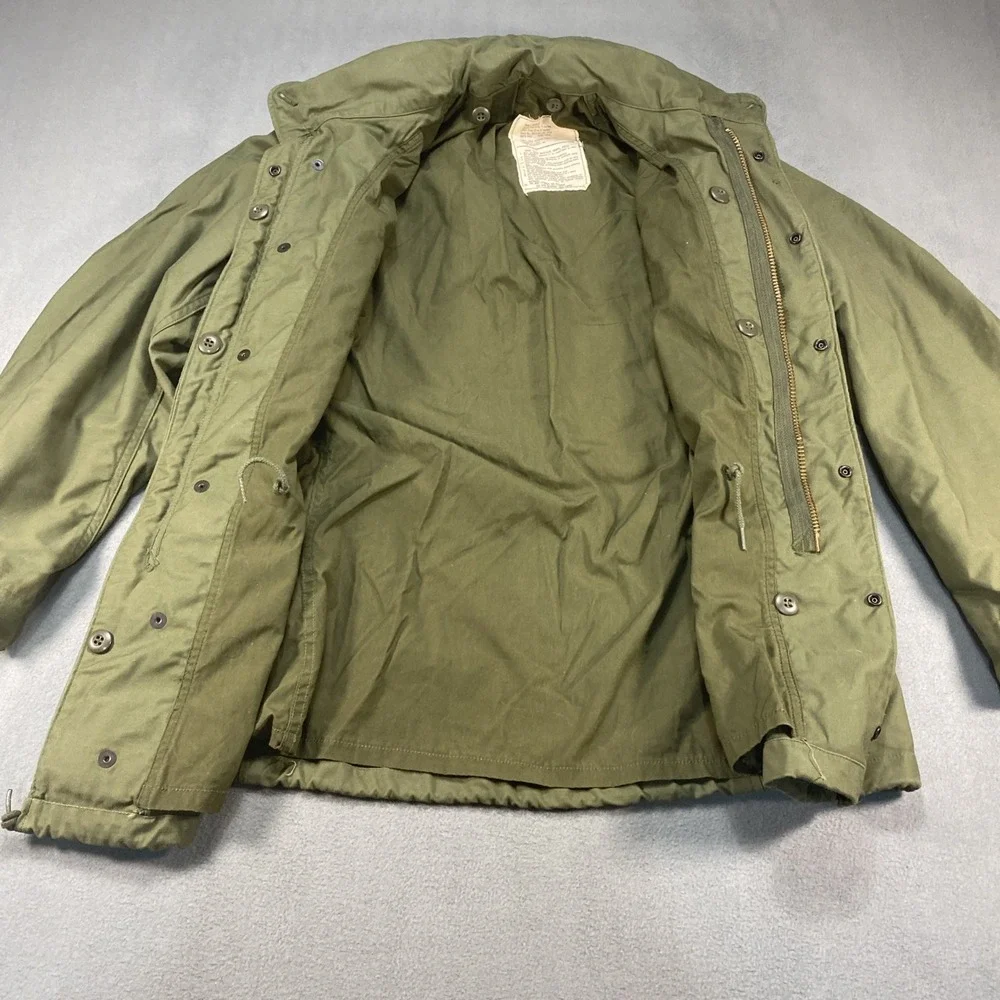 Vintage Military Jacket Alpha Industries Cold Weather Small Regular Olive‎ Green